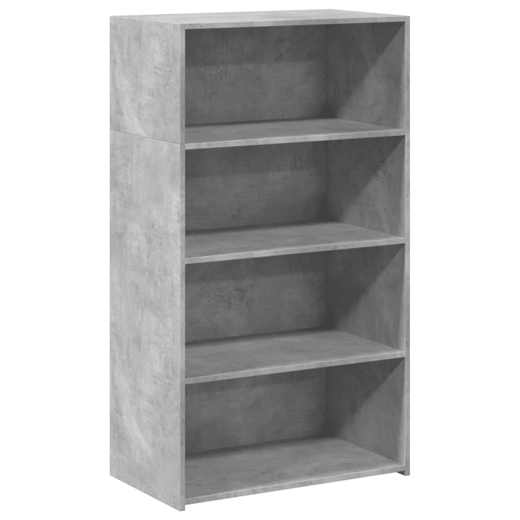 Vidaxl hoge kast 70x41x124 cm bewerkt hout betongrijs