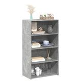 Vidaxl hoge kast 70x41x124 cm bewerkt hout betongrijs