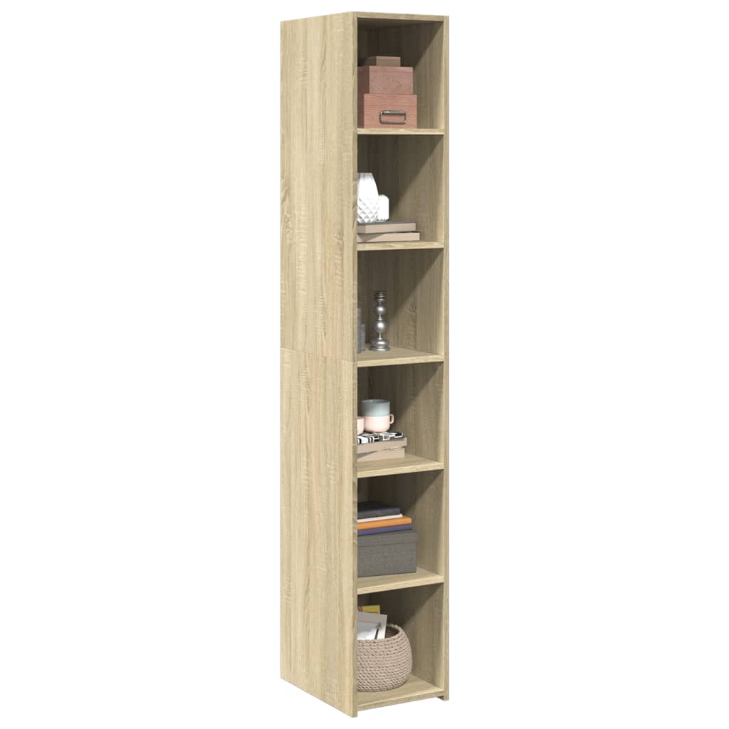 Vidaxl hoge kast 30x41x185 cm bewerkt hout sonoma eikenkleurig
