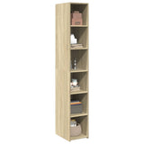 Vidaxl hoge kast 30x41x185 cm bewerkt hout sonoma eikenkleurig