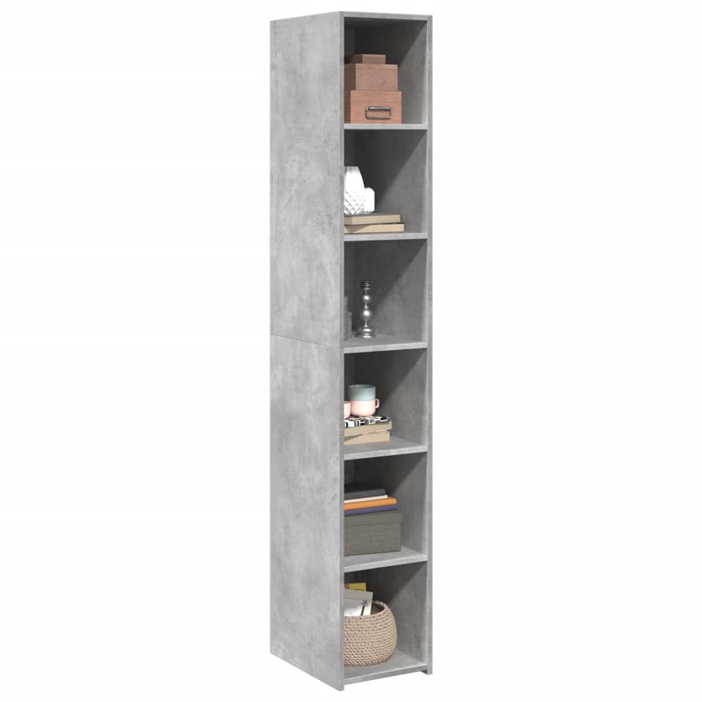 Vidaxl hoge kast 30x41x185 cm bewerkt hout betongrijs