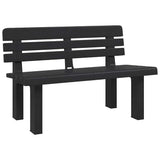 Vidaxl tuinbankje 110x52x71 cm polypropeen antracietkleurig