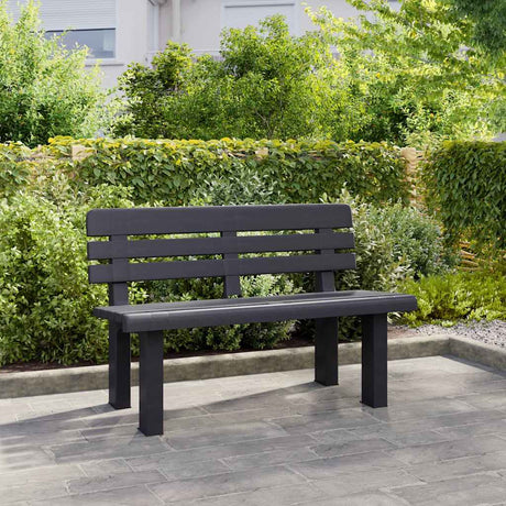 Vidaxl tuinbankje 110x52x71 cm polypropeen antracietkleurig