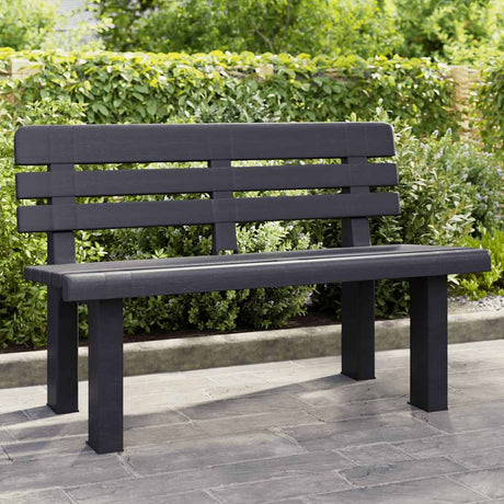 Vidaxl tuinbankje 110x52x71 cm polypropeen antracietkleurig