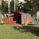 Vidaxx Kuppelzelt 6-Personen wasserdicht grau und orange