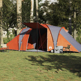Vidaxx Kuppelzelt 6-Personen wasserdicht grau und orange
