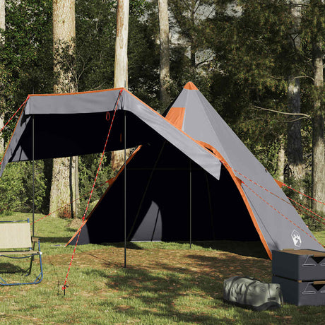 VidaXL Tipi-Zelt 5-Personen wasserdicht grau