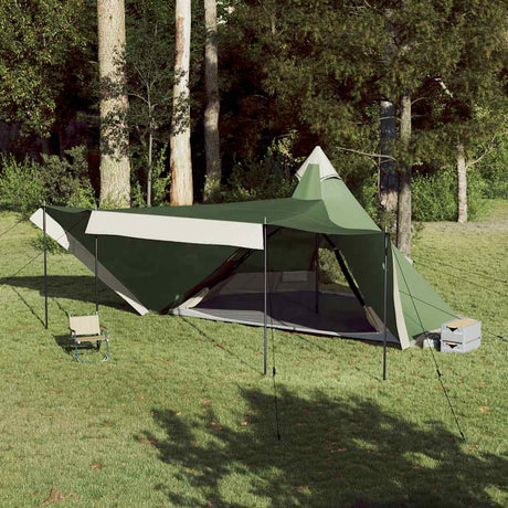 VidaXL Tipi-Zelt 8-Personen wasserdicht grün