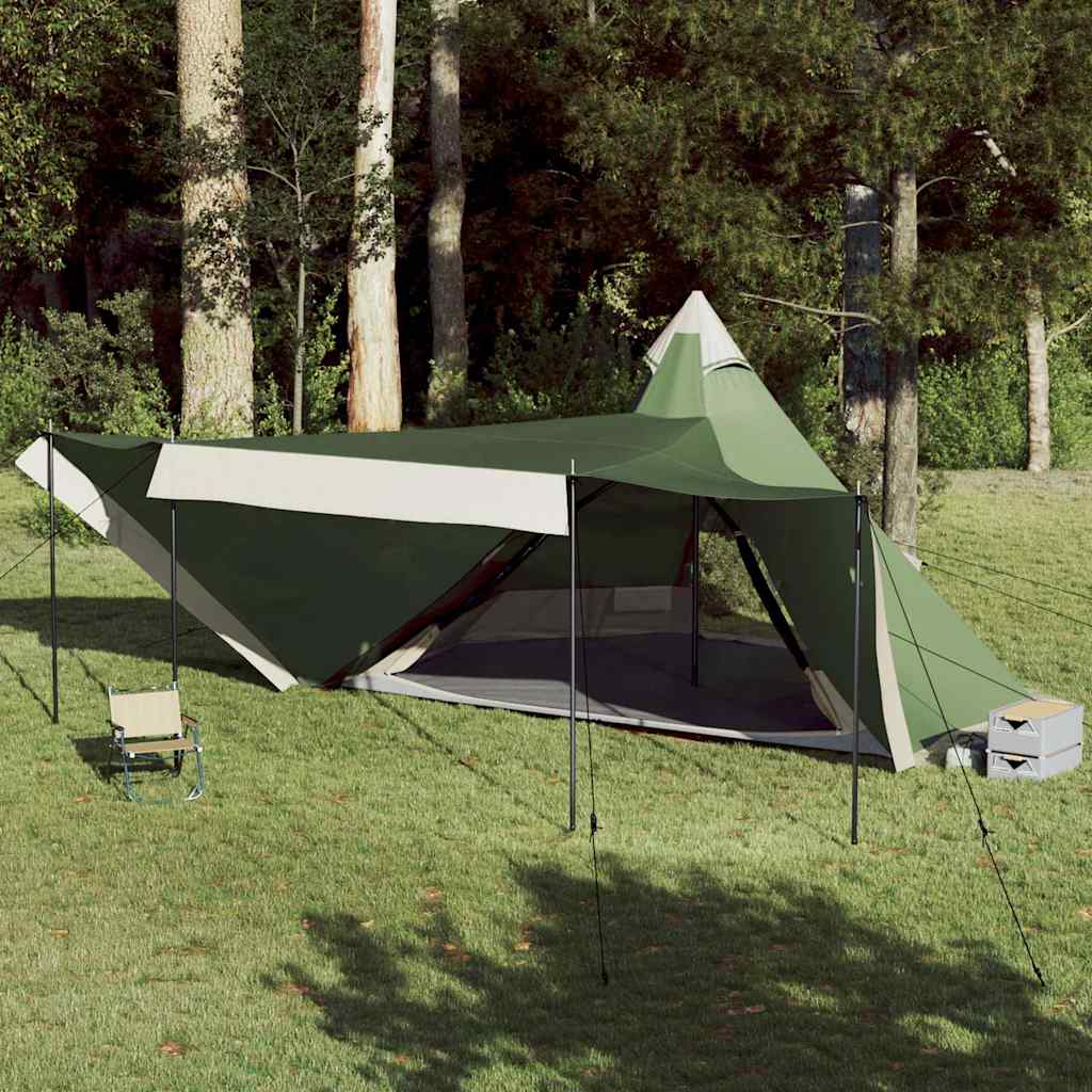 VidaXL Tipi-Zelt 6-Personen wasserdicht grün
