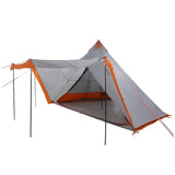 Vidaxl Tipi-Zelt 6-Personen wasserdicht grau und orange