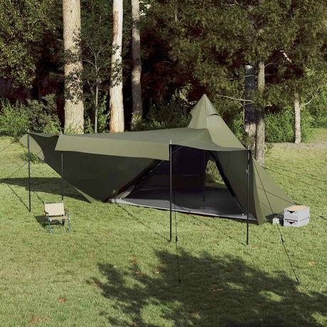 Vidaxl Tipi-Zelt 8-Personen wasserdicht olivgrün
