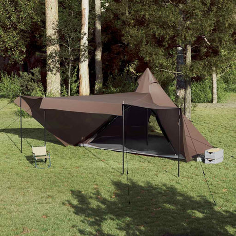 Vidaxl Tipi-Zelt 8-Personen wasserdicht braun
