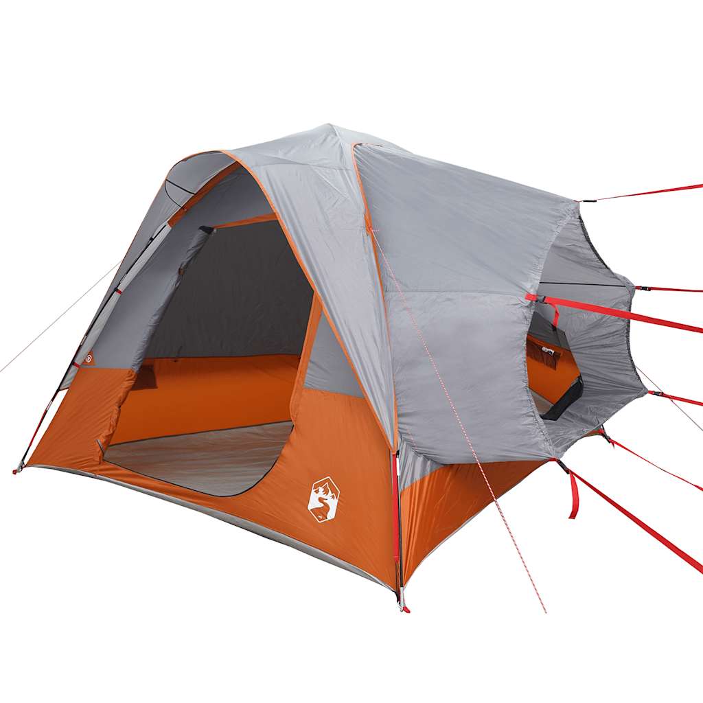 VidaXL Autozelt 4-Personen wasserdicht Grau und Orange