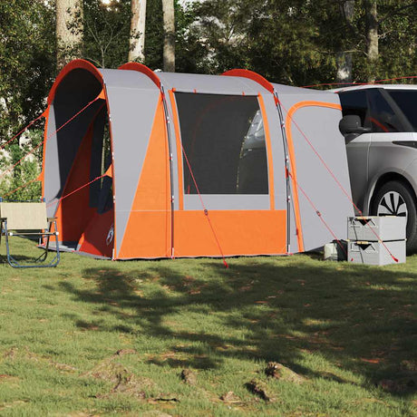 VidaXL Autozelt 4-Personen wasserdicht Grau und Orange
