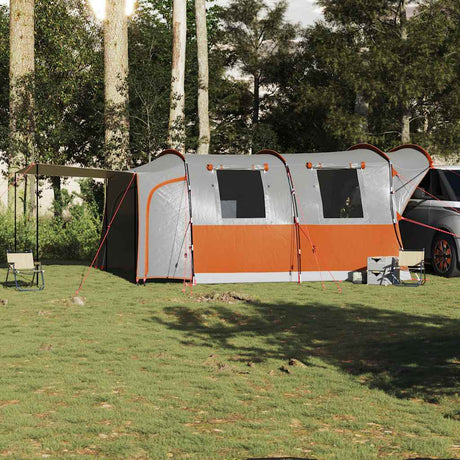 VidaXL Autozelt 4-Personen wasserdicht Grau und Orange