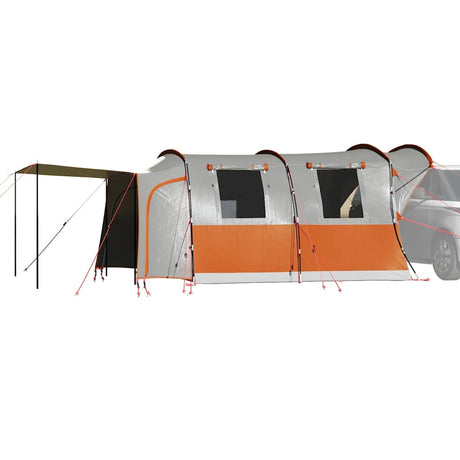 VidaXL Autozelt 4-Personen wasserdicht Grau und Orange