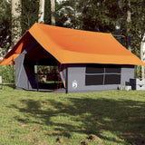 VidaXL Zelt 5-Personen wasserdicht grau und orange