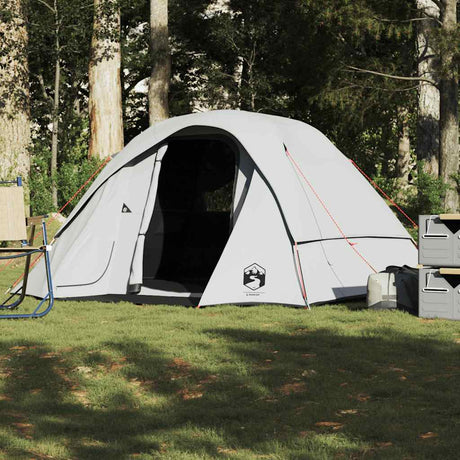Vidaxl Campingzelt Hütte 4-Personen-Verdunkelungsstoff weiß wasserdicht