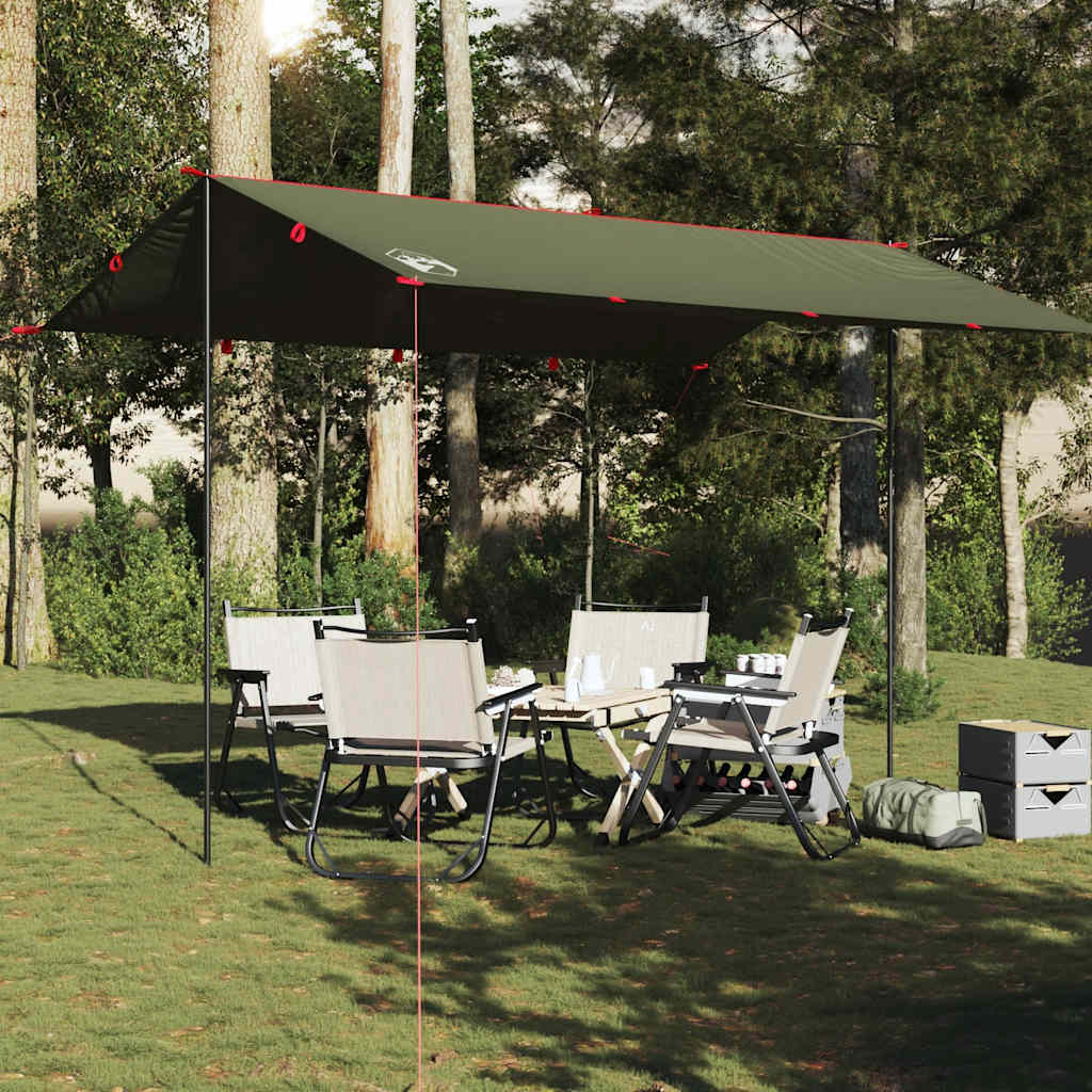 Vidaxx Camping-Markise wasserdicht 406x306 cm olivgrün