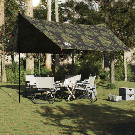 Vidaxx Camping-Markise wasserdicht 438x376x212 cm Tarnung