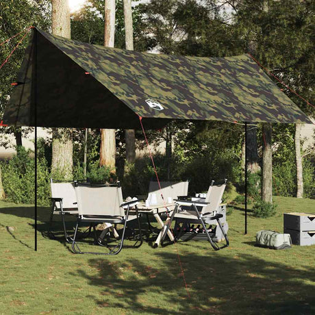 Vidaxx Camping-Markise wasserdicht 438x376x212 cm Tarnung