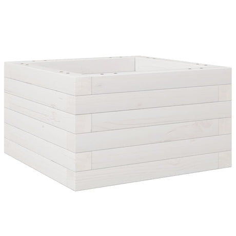 Vidaxx Pflanzgefäß 40x40x23 cm massives Kiefernholz weiß