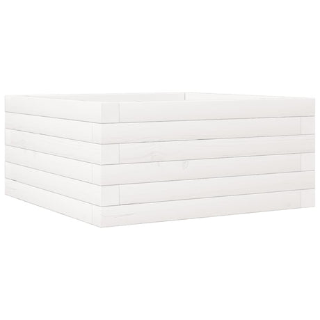 Vidaxx Pflanzgefäß 50x50x23 cm massives Kiefernholz weiß