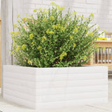 Vidaxx Pflanzgefäß 50x50x23 cm massives Kiefernholz weiß