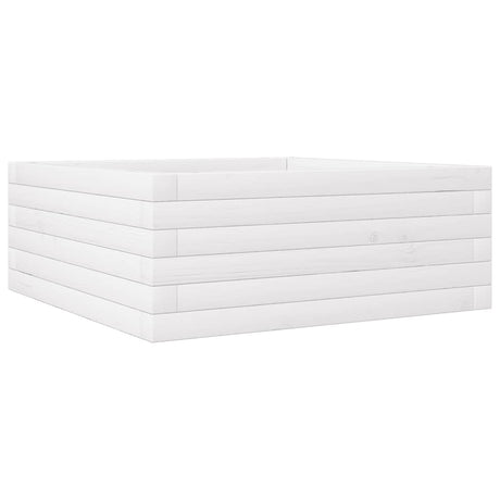 Vidaxx Pflanzgefäß 60x60x23 cm massives Kiefernholz weiß
