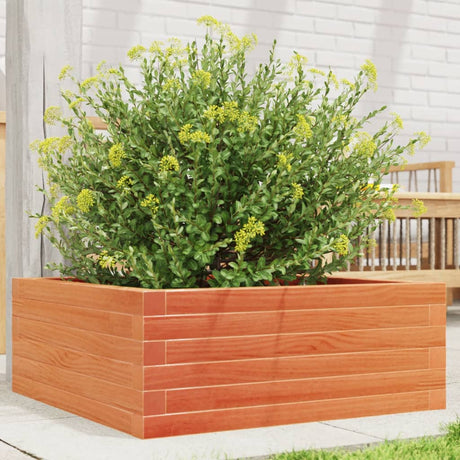 Vidaxx Pflanzgefäß 60x60x23 cm massives Kiefernholz, braun gewaschen