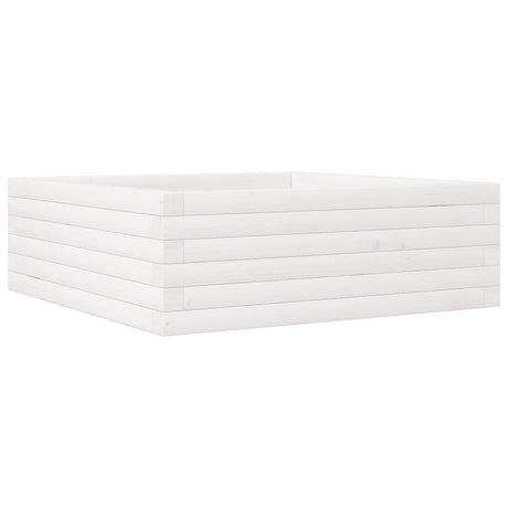 Vidaxx Pflanzgefäß 70x70x23 cm massives Kiefernholz weiß