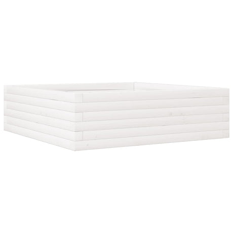 Vidaxx Pflanzgefäß 80x80x23 cm massives Kiefernholz weiß