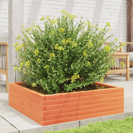Vidaxx Pflanzgefäß 80x80x23 cm massives Kiefernholz, braun gewaschen