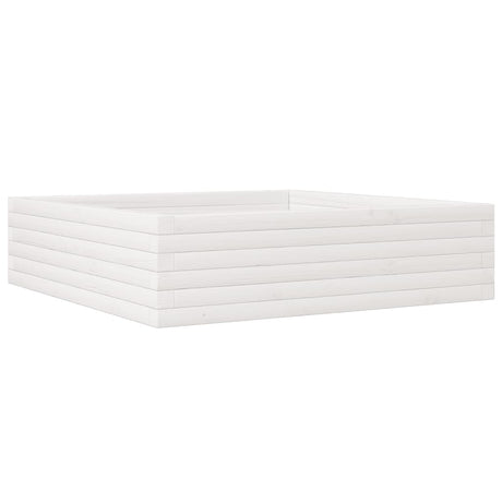 Vidaxx Pflanzgefäß 90x90x23 cm massives Kiefernholz weiß