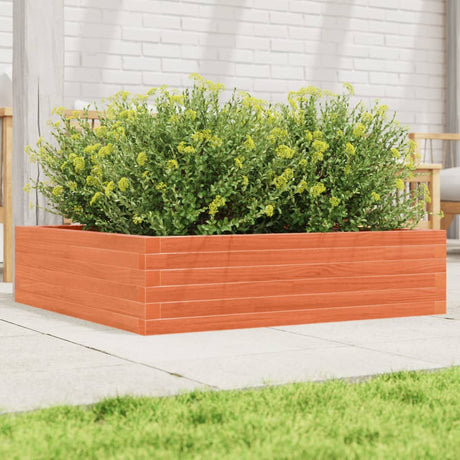 Vidaxx Pflanzgefäß 90x90x23 cm massives Kiefernholz, braun gewaschen
