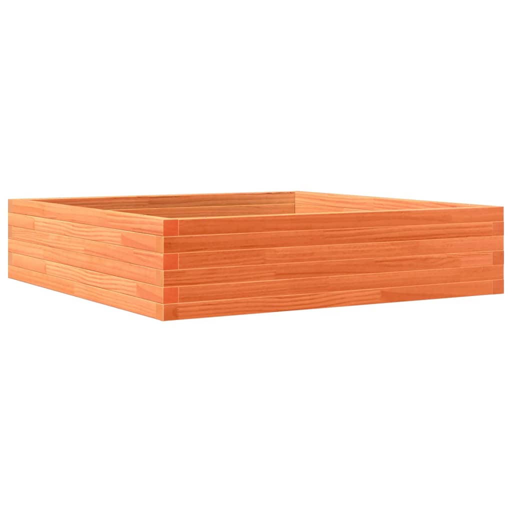 Vidaxx Pflanzgefäß 100x100x23 cm massives Kiefernholz, braun gewaschen