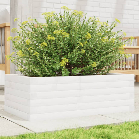 Vidaxx Pflanzgefäß 70x40x23 cm massives Kiefernholz weiß