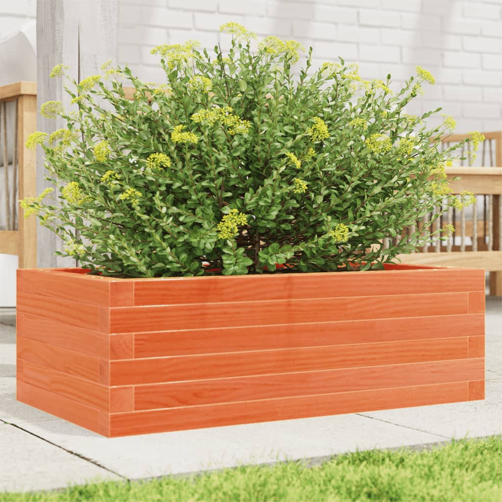 Vidaxx Pflanzgefäß 70x40x23 cm massives Kiefernholz, braun gewaschen
