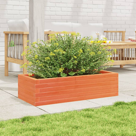 Vidaxx Pflanzgefäß 90x40x23 cm massives Kiefernholz, braun gewaschen
