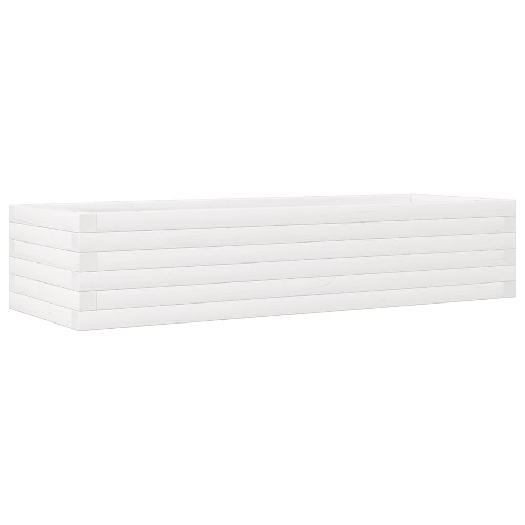 Vidaxx Pflanzgefäß 110x40x23 cm massives Kiefernholz weiß