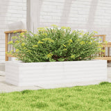 Vidaxx Pflanzgefäß 110x40x23 cm massives Kiefernholz weiß