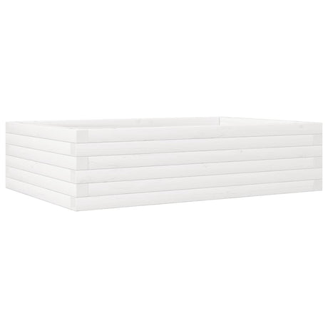 Vidaxx Pflanzgefäß 90x60x23 cm massives Kiefernholz weiß