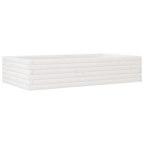 Vidaxx Pflanzgefäß 110x60x23 cm massives Kiefernholz weiß