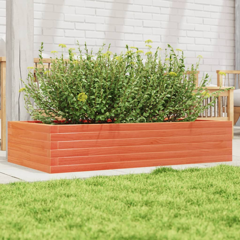 Vidaxx Pflanzgefäß 110x60x23 cm massives Kiefernholz, braun gewaschen