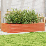 Vidaxx Pflanzgefäß 110x60x23 cm massives Kiefernholz, braun gewaschen