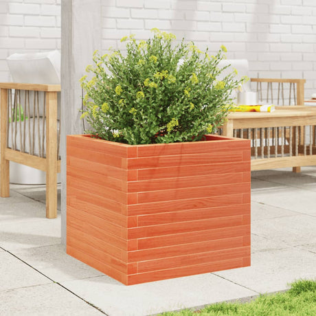 Vidaxx Pflanzgefäß 50x50x45,5 cm massives Kiefernholz, braun gewaschen