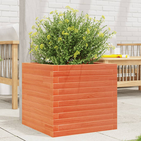 Vidaxx Pflanzgefäß 50x50x45,5 cm massives Kiefernholz, braun gewaschen