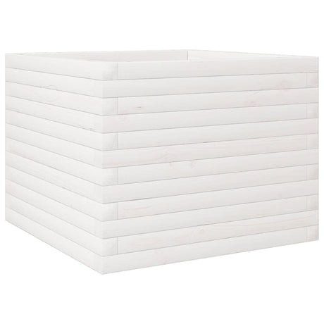 Vidaxx Pflanzgefäß 60x60x45,5 cm massives Kiefernholz weiß