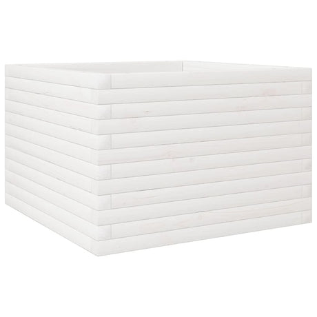 Vidaxx Pflanzgefäß 70x70x45,5 cm massives Kiefernholz weiß