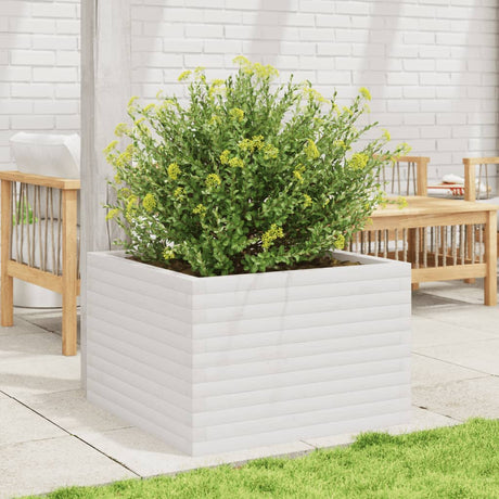 Vidaxx Pflanzgefäß 70x70x45,5 cm massives Kiefernholz weiß